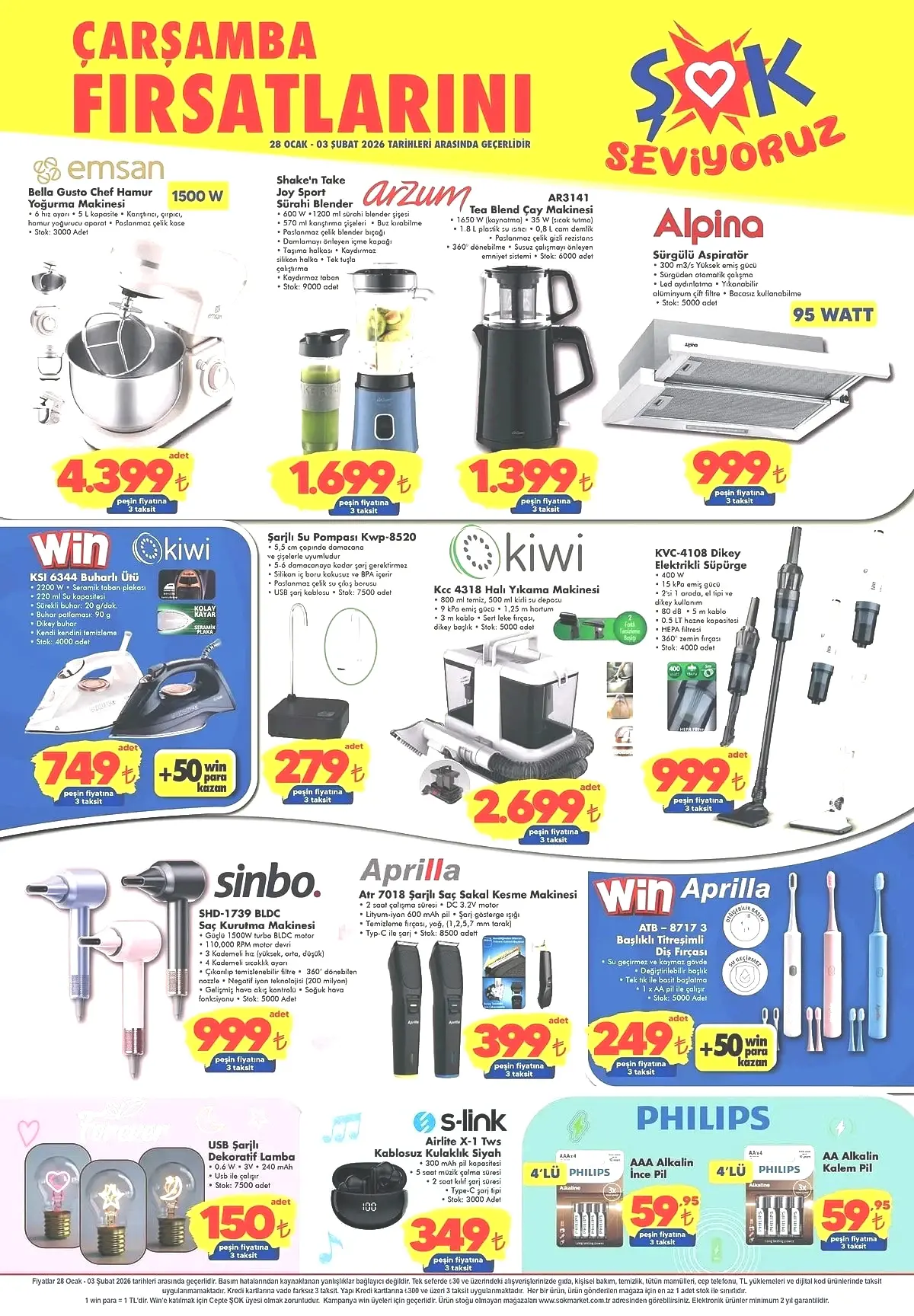 ŞOK market 28 Ocak-3 Şubat 2026 aktüel ürünler katalogu! ŞOK’a Arzum Tea Blend Çay Makinesi geliyor! - Sayfa 3
