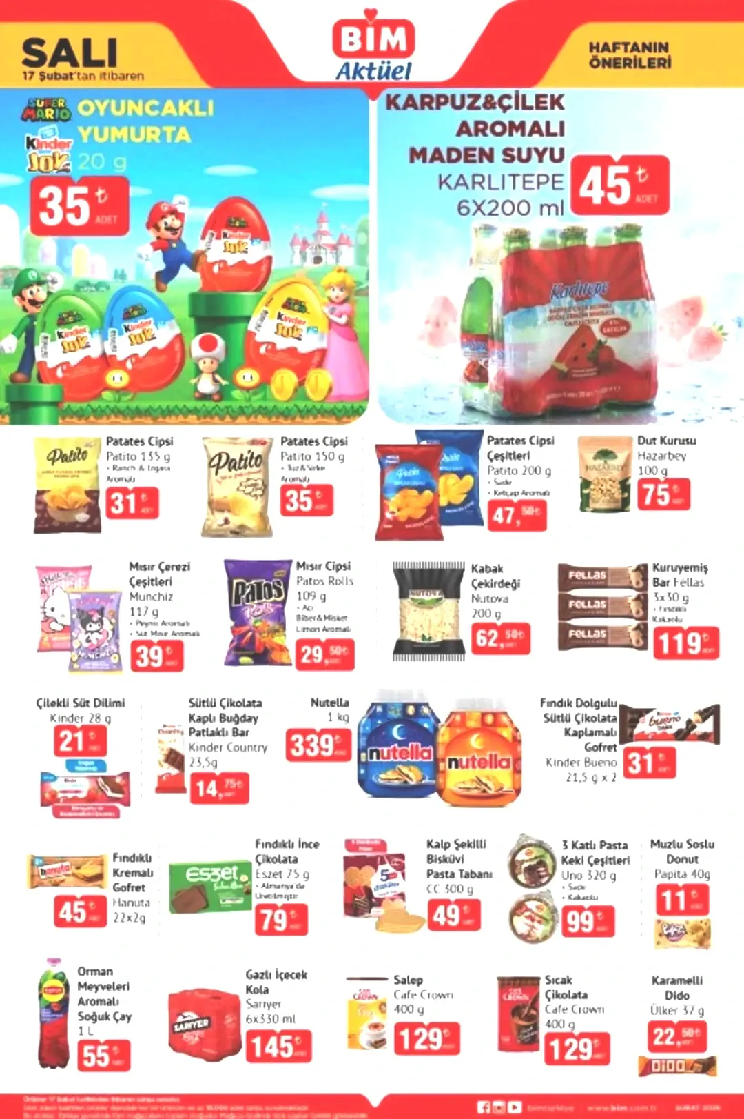 17 Şubat 2026 BİM Aktüel haftanın önerileri kataloğu yayınlandı!  1