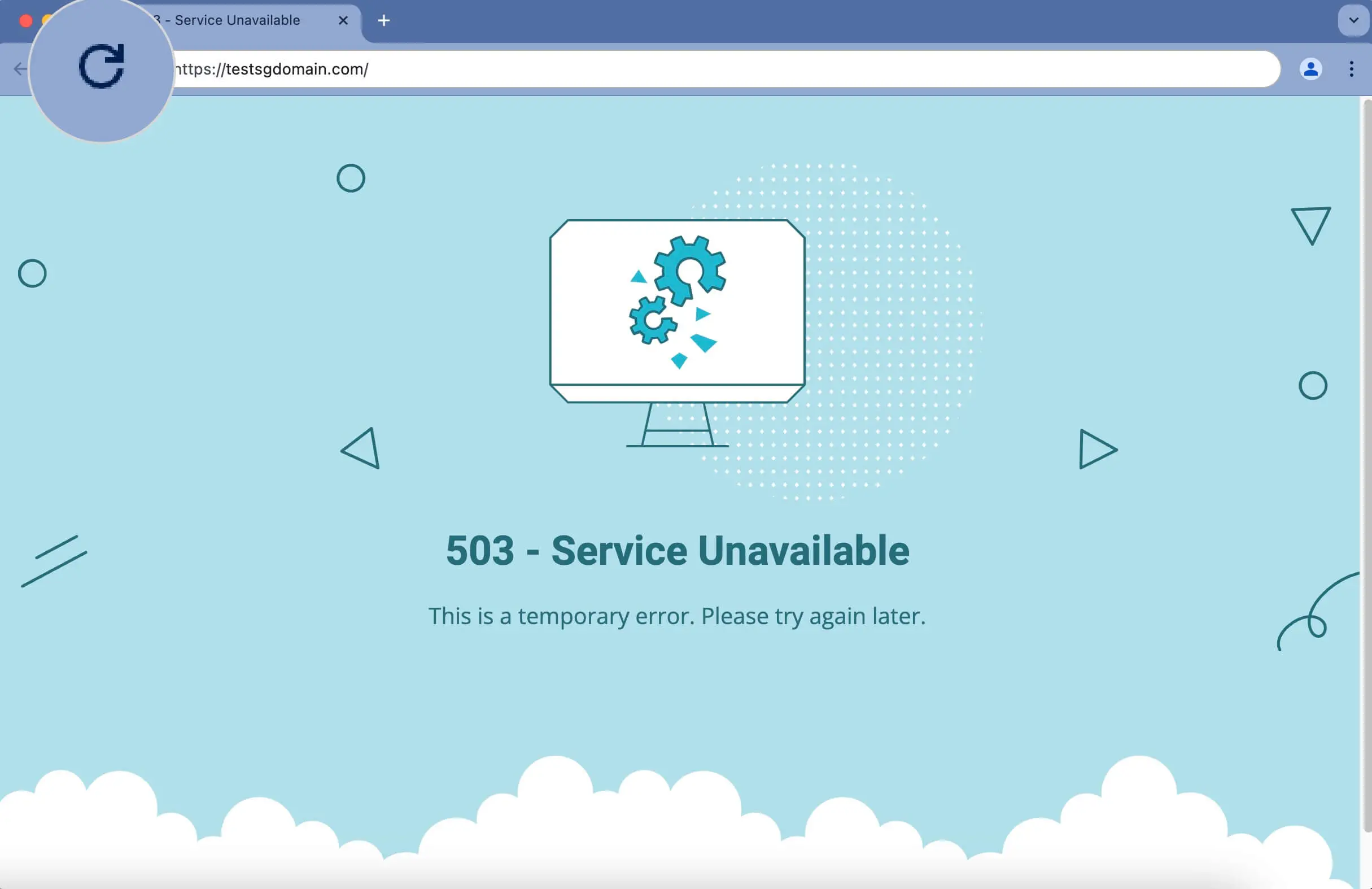 Chrome tarayıcısındaki "Sayfayı yenile" düğmesinin ekran görüntüsü.