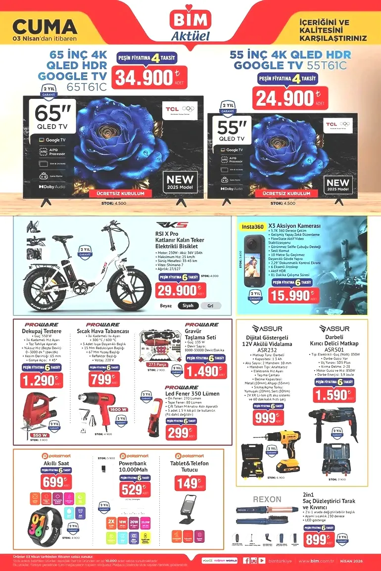 BİM Cuma İndirim Kataloğunu Yayımladı! İşte BİM 3 Nisan 2026 BİM Aktüel Kataloğu... resim: 1