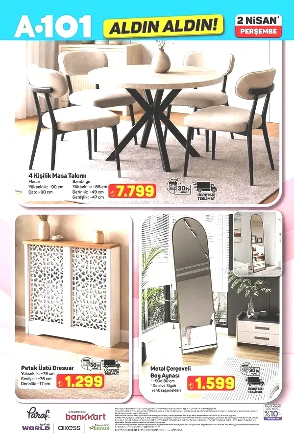 YEPYENİ A101 22 NİSAN AFİŞİ A101 AKTÜEL 2 NİSAN 2026 KATALOĞU ÇIKTI A101 aktüel ürünler kataloğu Aldın Aldın indirimleri belli oldu Çay makinesi, dijital baskül, boy aynası...