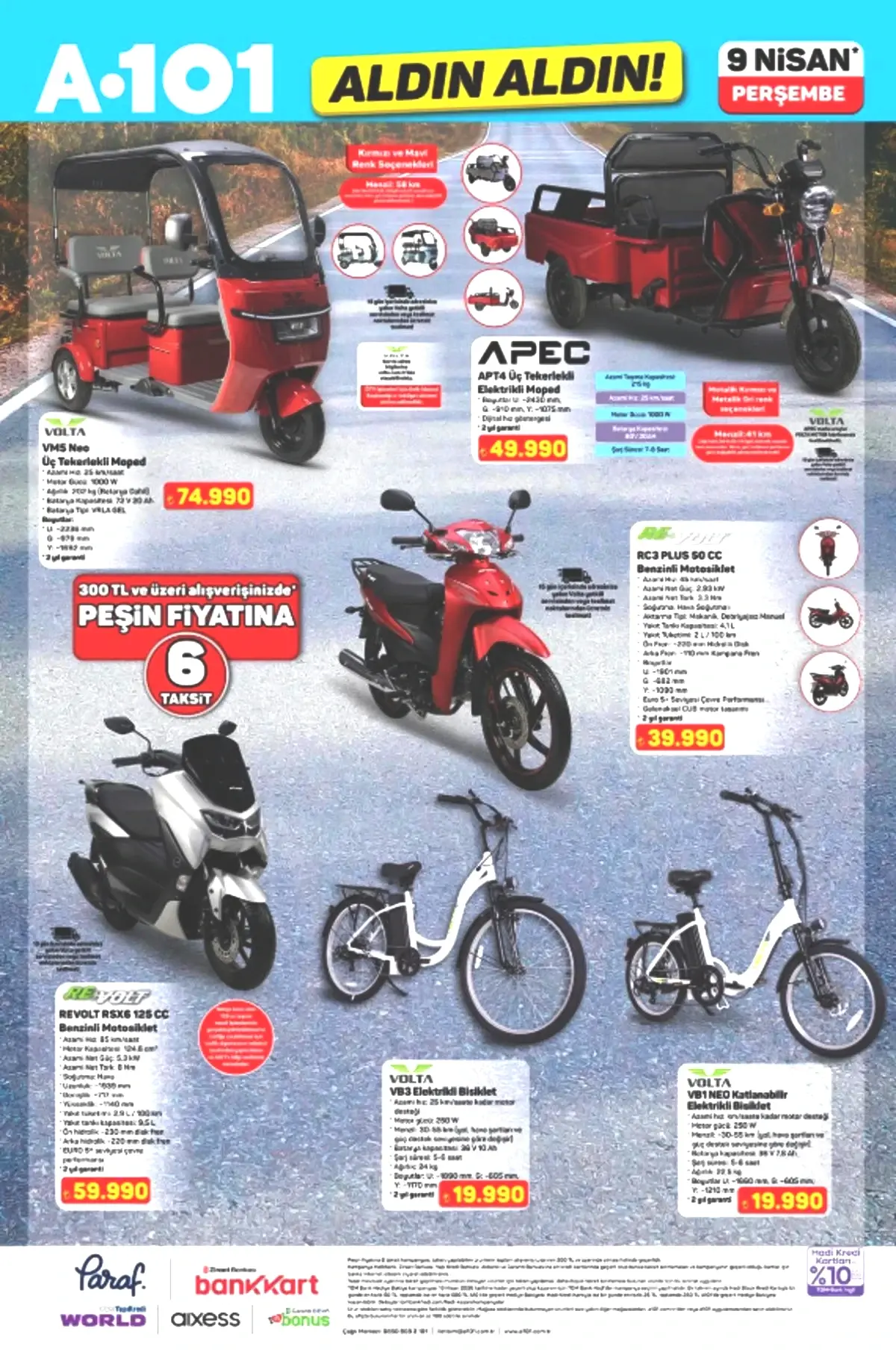 A101'e katlanabilir elektrikli bisiklet geliyor! 9 Nisan 2026 A101 katalog yayınlandı! 8