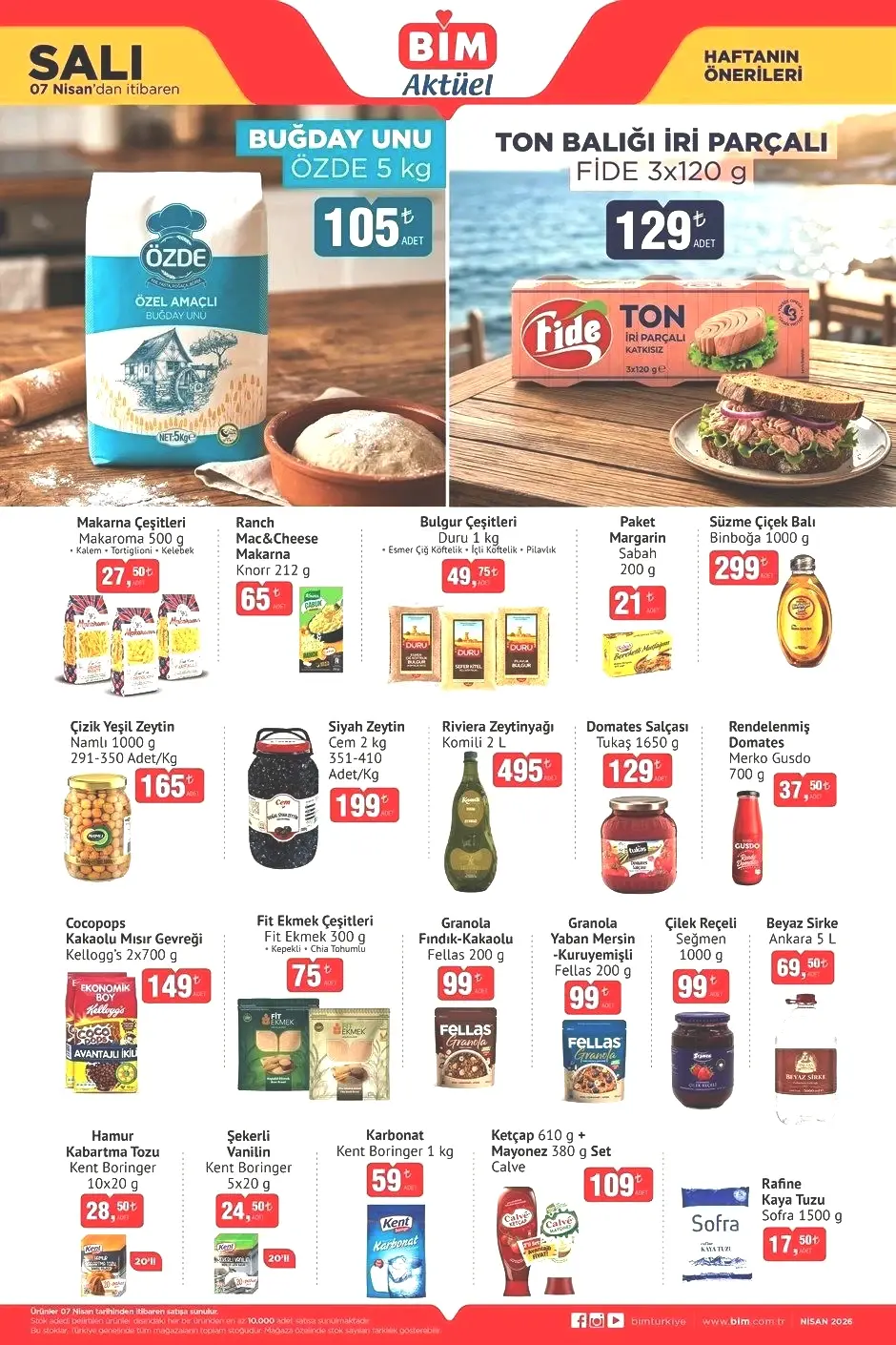 7 NİSAN SALI BİM AKTÜEL KATALOĞU